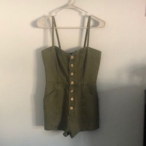 Forever 21 army green romper